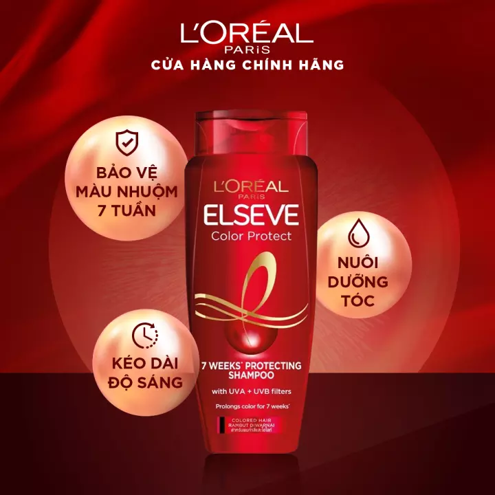 Dầu xả L'Oréal Paris Elseve Color Protect 7 Weeks Conditioner Protecting Conditioner dành cho tóc nhuộm