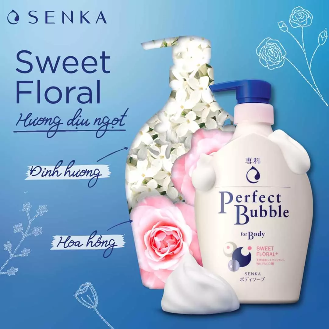 Review sữa tắm Senka 