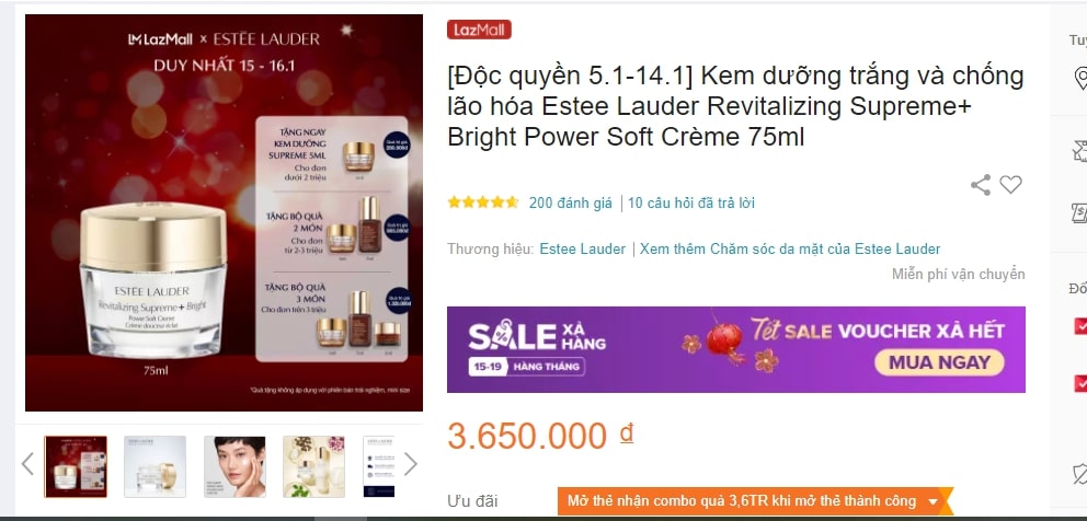 Estee Lauder Sale Tết 2022 