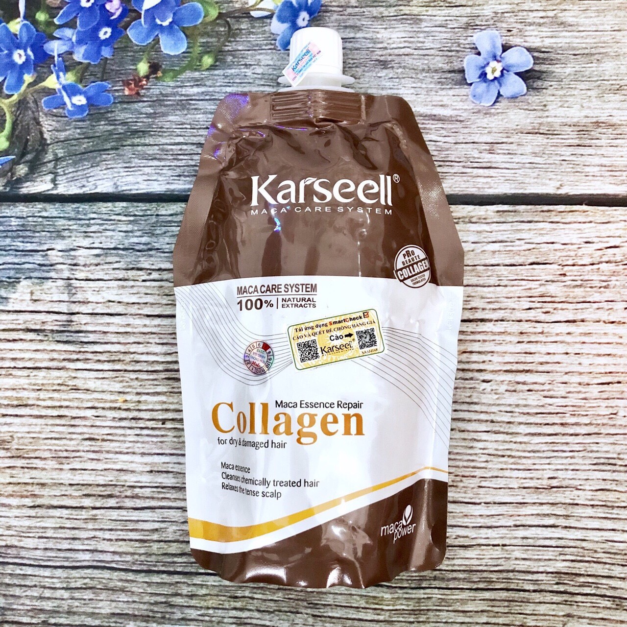 Kem ủ phục hồi tóc Collagen Karseell Maca - 500ML