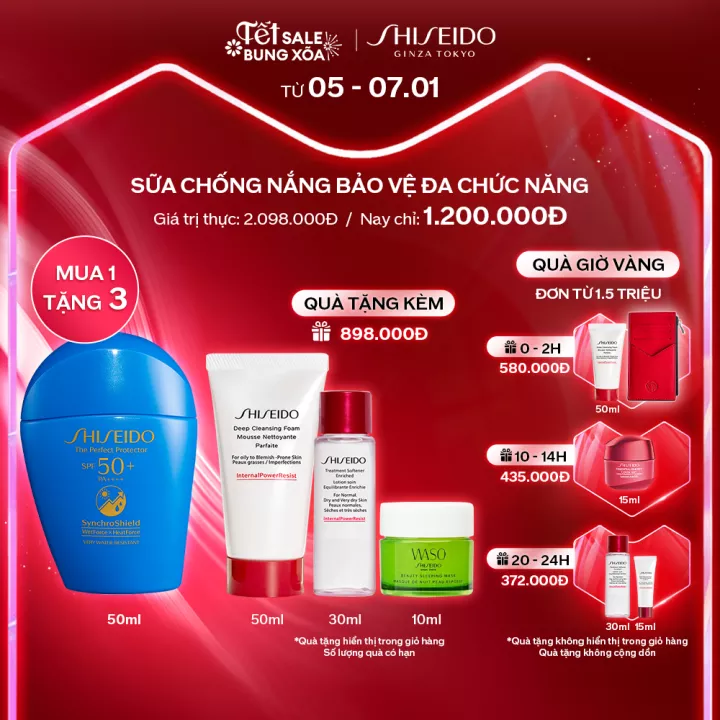 Shiseido Sale Tết - Kem chống nắng dạng sữa Shiseido GSC The Perfect Protector 50ml
