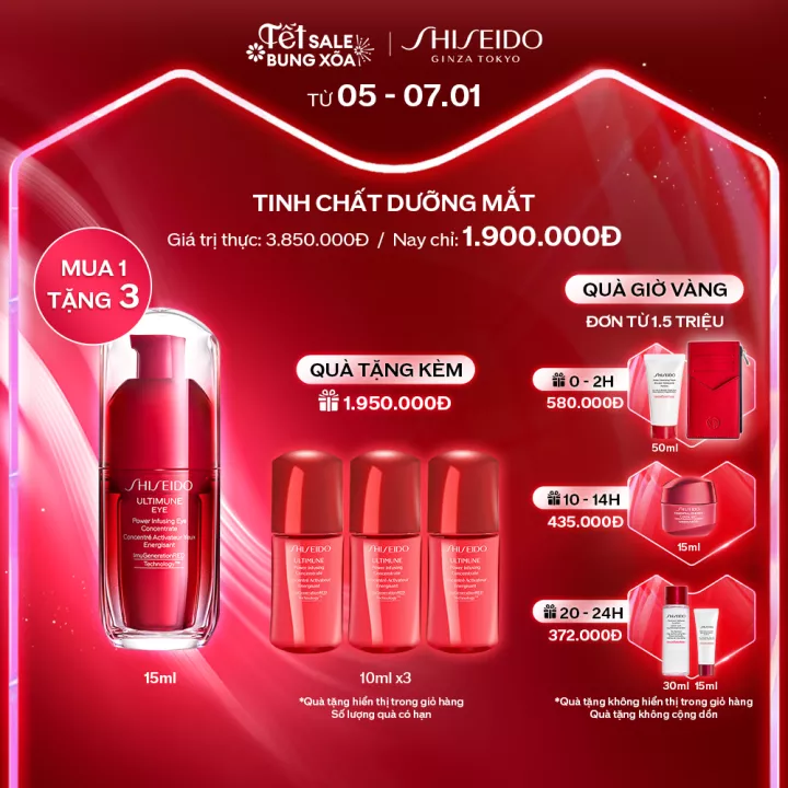 Shiseido Sale Tết - Tinh chất dưỡng mắt Shiseido Ultimune Power Infusing Eye Concentrate