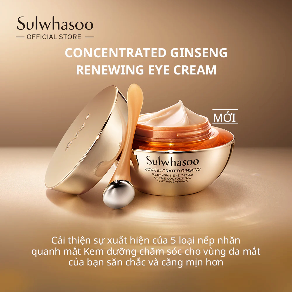 Sulwhasoo sale sốc duy nhất 24-4 trên Lazada - Kem dưỡng mắt ngăn ngừa lão hóa Sulwhasoo Concentrated Ginseng Renewing Eye Cream Ex
