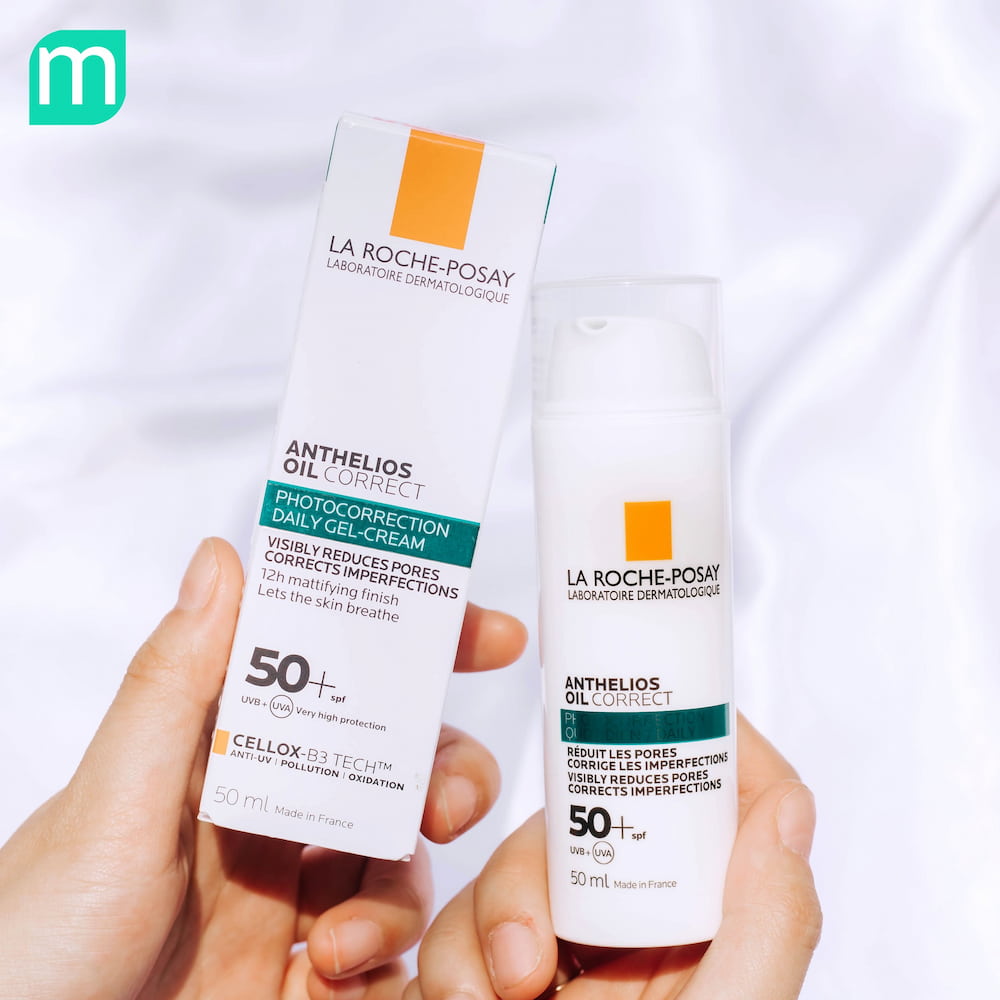 Kem chống nắng dạng gel lì trên da đến 12H La Roche-Posay Anthelios Oil Correct 50ml