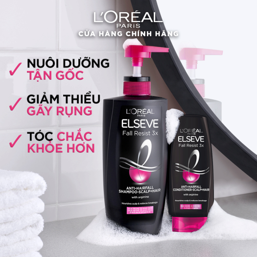 Dầu gội ngăn gãy rụng tóc L'Oreal Elseve Fall Resist 3X Anti-Hairfall Shampoo - Giải pháp dành cho mái tóc mỏng