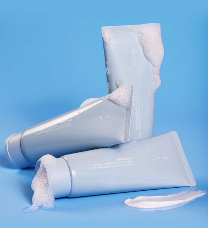 Đề xuất lựa chọn sữa rửa mặt phù hợp cho da khô Laneige Water Bank Blue HA Cleansing Foam