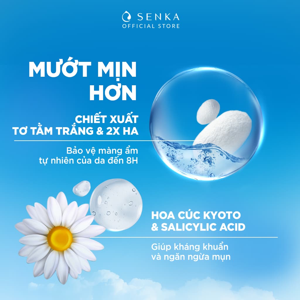 sữa rửa mặt cho da mụn Senka