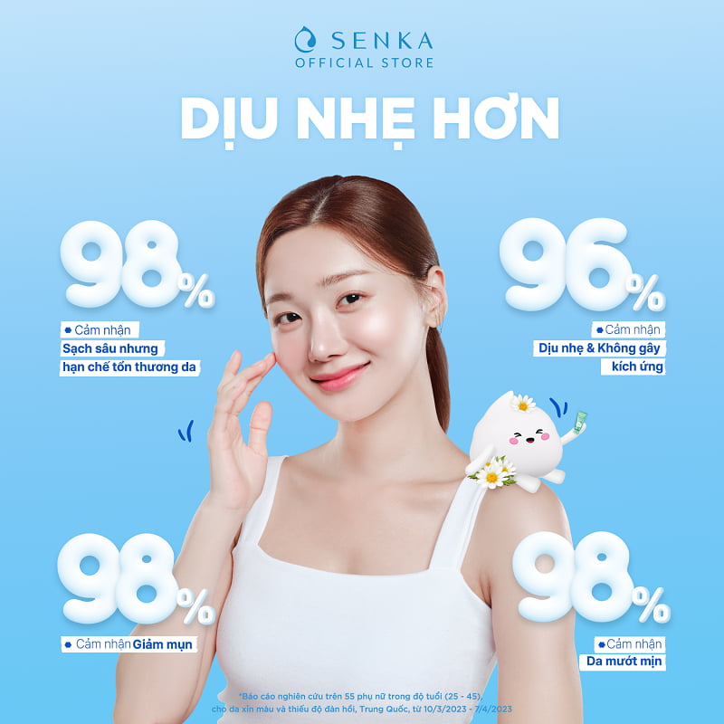 sữa rửa mặt cho da mụn Senka