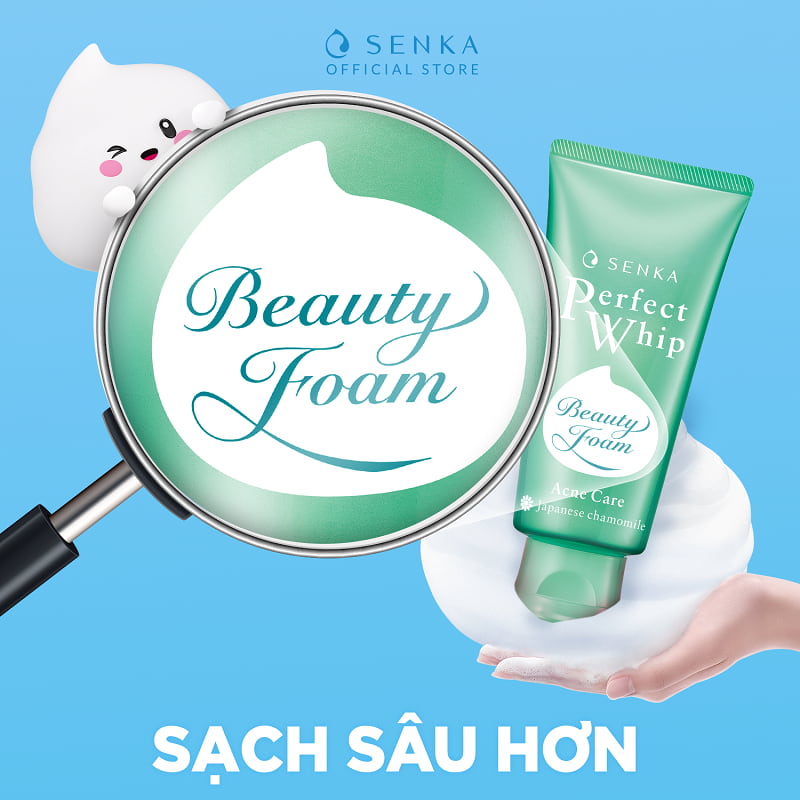 sữa rửa mặt cho da mụn Senka