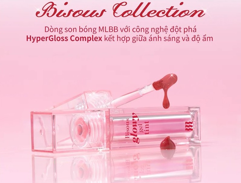 son bóng pha lê căng mọng bền màu Merzy Bisous Glowy Gel Tint 