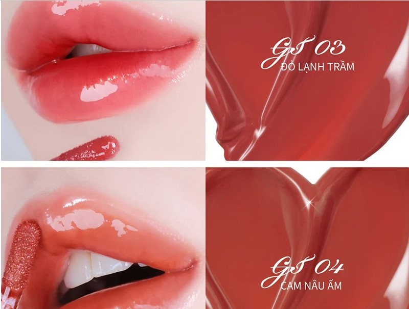 son bóng pha lê căng mọng bền màu Merzy Bisous Glowy Gel Tint 