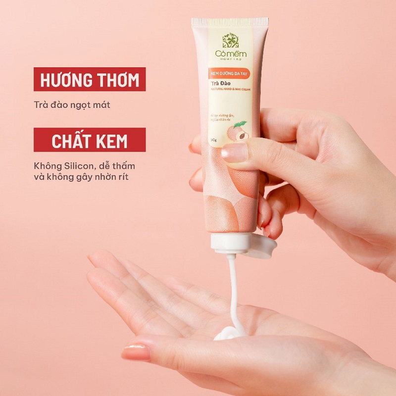 Kem dưỡng da tay và móng dưỡng ẩm mềm mịn Hand Cream Cỏ Mềm