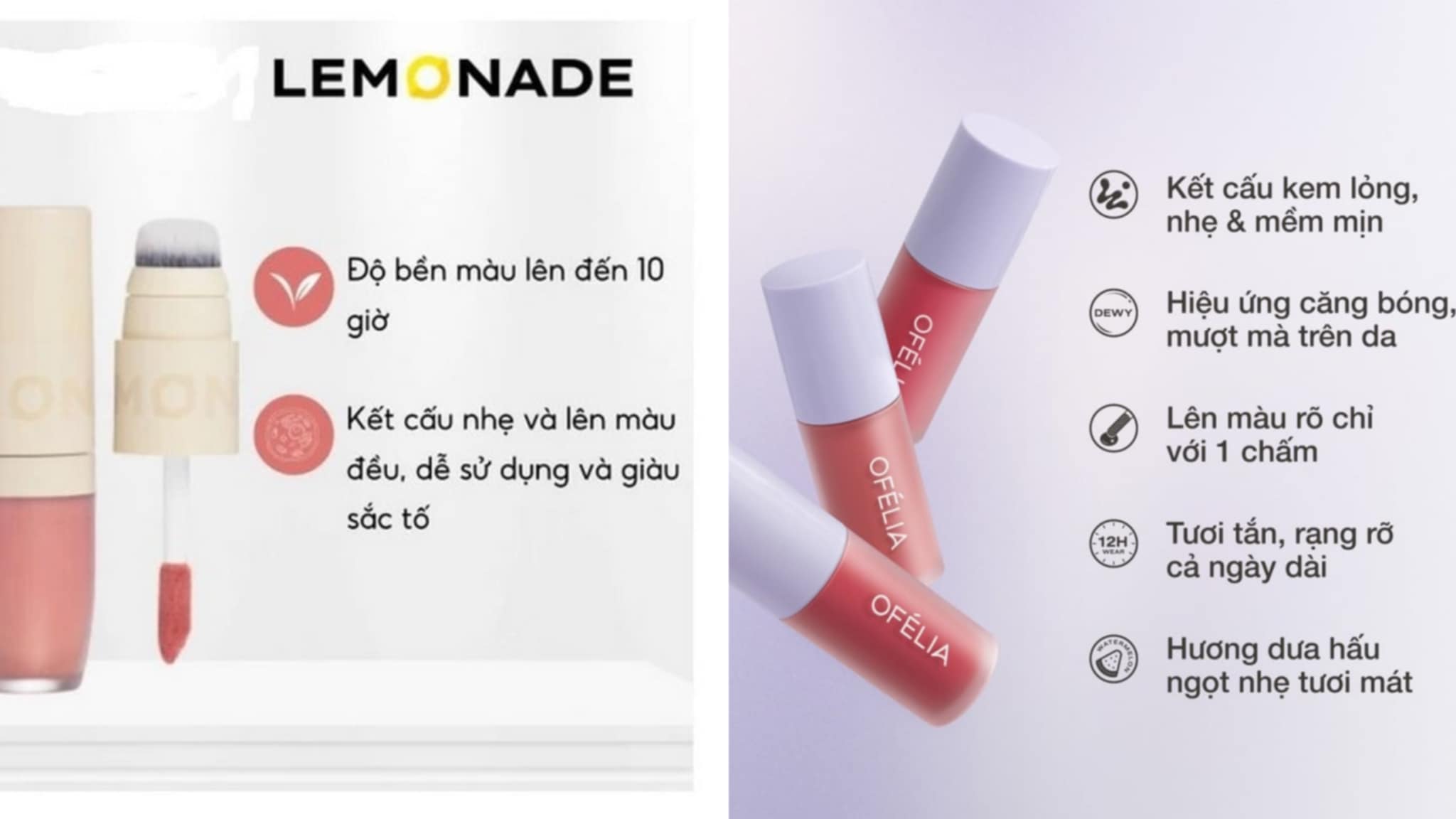 nên mua má hồng kem của Lemonade hay Ofélia